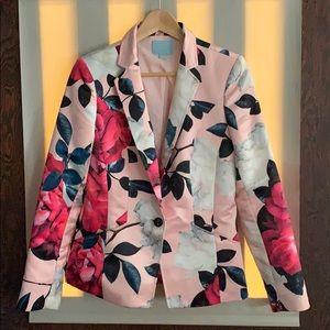 Cece Floral Print Blazer